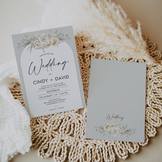 ボホセージグリーンフローラアー結婚チズ 招待状