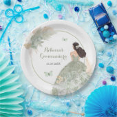 ボホセージグリーンフローラキンセニェラ紙プレート ペーパープレート (パーティー)