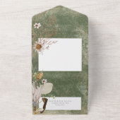 ボホセージグリーンフローラグラスnoディナー オールインワン招待状 (外側)