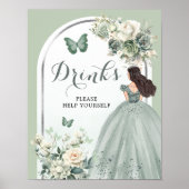 ボホセージグリーンフローラプリンセスキンセアニラドリンク ポスター (正面)