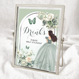 ボホセージグリーンフローラプリンセスキンセアニラドリンク ポスター