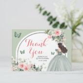 ボホセージグリーンフローラプリンセスキンセアニラ サンキューカード (スタンド正面)