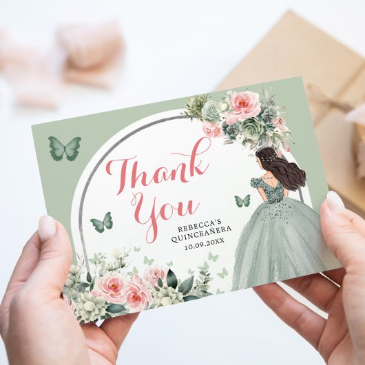 ボホセージグリーンフローラプリンセスキンセアニラ サンキューカード