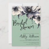 ボホセージグリーンブライダルシャワーパーティー 招待状 (正面)