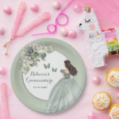 ボホセージグリーン王室のプリンセスガールスウィート16アニョス ペーパープレート (パーティー)