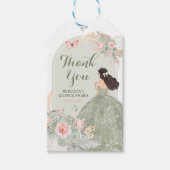 ボホセージグリーン赤面ピンクキンセアニラサンキュー ギフトタグ (正面)