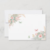 ボホセージグリーン赤面ピンクキ王室のンセアニラQR 出欠カード (裏面)