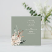 ボホセージパンパスグラスブライダルシャワースクエア 招待状 (スタンド正面)