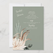 ボホセージパンパスグラスブライダルシャワー招待 招待状 (正面)