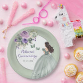 ボホセージパープルドレスプリンセスガールスウィート16アニョス ペーパープレート (パーティー)