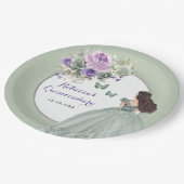 ボホセージパープルドレスプリンセスガールスウィート16アニョス ペーパープレート (アングル)