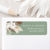 ボホセージモダンフローラ結婚ズ差出人住所 ラベル (インサイチュ)