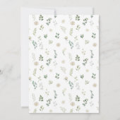 ボホセージユーカリプタスフローラリース保存日付 招待状 (裏面)