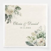 ボホセージ緑とアイボリーの花結婚の数 (正面)