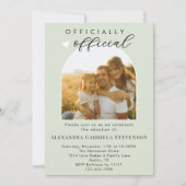 ボホセージ緑の公式の養子縁組の日お祝い 招待状 (正面)