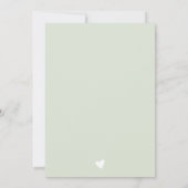 ボホセージ緑の公式の養子縁組の日お祝い 招待状 (裏面)