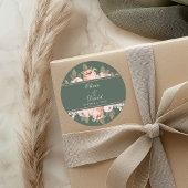 ボホセージ緑の牡丹結婚ズ ラウンドシール