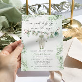 ボホセージ緑の男の赤ちゃん服ベビーシャワー 招待状