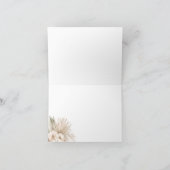 ボホセージ緑の赤ちゃんシャワー折り畳みサンキューカード サンキューカード (内部)