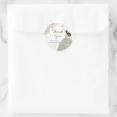 ボホセージ緑ピンクキンセアニラありがとう ラウンドシール (バッグ)