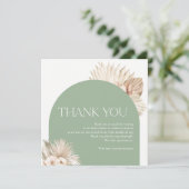 ボホセージ緑ベビーシャワーサンキューカード サンキューカード (スタンド正面)