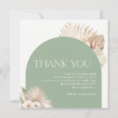 ボホセージ緑ベビーシャワーサンキューカード サンキューカード (正面)