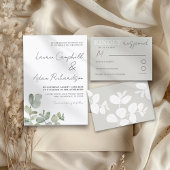 ボホセージ緑ユーカリ水の色結婚の 招待状