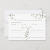 ボホセージ花結婚のレシピカード ノートカード (正面)