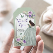 ボホセージ薄紫バラガール15アニョスサンキュー ギフトタグ