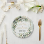 ボホセージ離れユーカリ金ゴールド結婚グリッター ペーパープレート<br><div class="desc">Boho Greenery Folids Geometric Frameの文房具コレクション結婚は、自然の魅力のtouchを特別な日に追加したいカップルのための洗練されたオプションでエレガントす。緑豊かな緑、繊細な葉、きらめく金ゴールドのアクセントの組み合わせは、モダンテーマに最適な永遠の美結婚しさを生み出す。最新の救招待状やサンキューカードまで、このコレクションは、文房具のニーズに合わせてスタイリッシュまとまったソリューションを提供する。詳細とクオリティを念頭に置いてデザインされたこのコレクションは、プロ意識と洗練を醸し出し、シックで思い出に残るスイートを求めるカップルに最適な選択結婚となっている。一致連絡するアイテムまたはカスタマイズ、赤面バラ©</div>