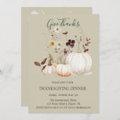 ボホソフトカラーパンプキ与えン感謝していン 招待状 (正面/裏面)