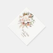 ボホソフトバラ/白結婚花 スタンダードカクテルナプキン (角)
