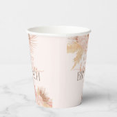ボホソフトピンクフローラフラワー誕生日ブランチパーティー 紙コップ (右)