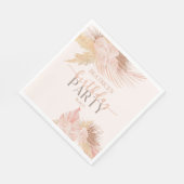 ボホソフトピンクフローラ花誕生会 スタンダードランチョンナプキン (角)