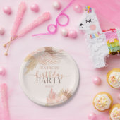 ボホソフトピンクフローラ花誕生会 ペーパープレート (パーティー)