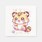 ボホタイガーエレガントベビーシャワー スタンダードカクテルナプキン (正面)