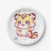 ボホタイガーエレガントベビーシャワー ペーパープレート (正面)