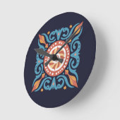 ボホタイル ラウンド壁時計 (傾斜)