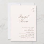 ボホタウペエレガント書道ブライダルシャワー 招待状 (正面)