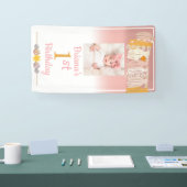 ボホタッセルカスタムフォトガールズ1st誕生日 横断幕 (トレードショー)