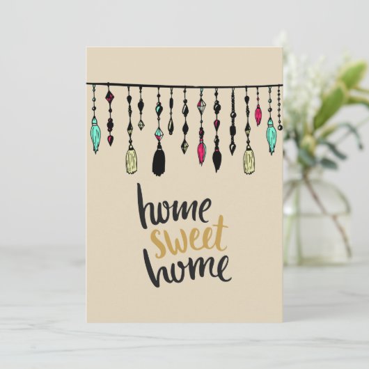 ボホタッセルズ引っ越し祝いパーティーパーティー招待状 招待状 (スタンド正面)