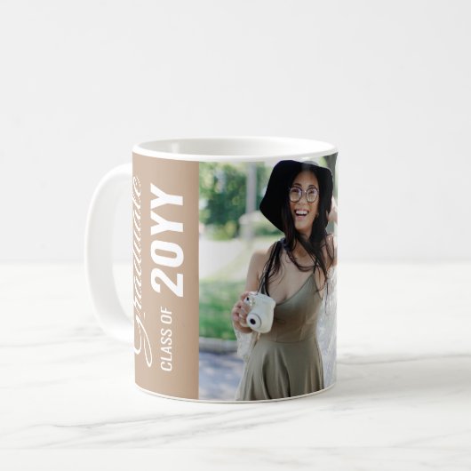 ボホタンモダンクラシック写真卒業パーティー コーヒーマグカップ (正面左)