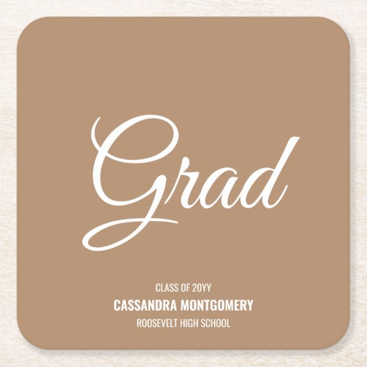 ボホタンモダン卒業党 スクエアペーパーコースター (正面)