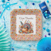 ボホターキーサンクスギビング ペーパープレート (パーティー)