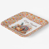 ボホターキーサンクスギビング ペーパープレート (傾斜あり)