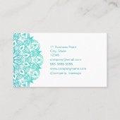 ボホターコイズマンダラマッサージセラピスト 名刺 (裏面)