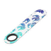 ボホターコイズ青グラデーション水色ゾウ スピード栓抜き (正面アングル)