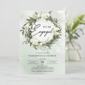 ボホダスティグリーンオリーブリースホワイトローズ 招待状 (スタンド正面)