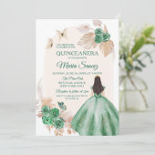ボホダスティグリーンフローラメキシコガールキンセアニラ 招待状 (スタンド正面)