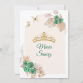 ボホダスティグリーンフローラメキシコガールキンセアニラ 招待状 (裏面)